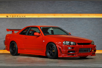 1998 Nissan SKYLINE COUPE ER34 R34 Skyline 25GT-T, Factory Active Red-AR2-, R34 Skylne GT-R Style Aero, HKS Turbo