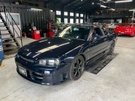 1999 Nissan SKYLINE COUPE ER34 Skyline 25GT-T, NISMO Front Bumper, Dark Blue Pearl-BP9-, RAYS TE37