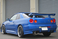1999 Nissan SKYLINE COUPE R34 25GT Turbo GT-R Look Bayside Blue, Blitz Intercooler, Aftermarket 19 Inch Wheels