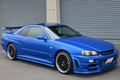 1999 Nissan SKYLINE COUPE R34 25GT Turbo GT-R Look Bayside Blue, Blitz Intercooler, Aftermarket 19 Inch Wheels