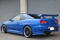 1999 Nissan SKYLINE COUPE R34 25GT Turbo GT-R Look Bayside Blue, Blitz Intercooler, Aftermarket 19 Inch Wheels