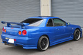 1999 Nissan SKYLINE COUPE R34 25GT Turbo GT-R Look Bayside Blue, Blitz Intercooler, Aftermarket 19 Inch Wheels