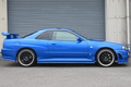 1999 Nissan SKYLINE COUPE R34 25GT Turbo GT-R Look Bayside Blue, Blitz Intercooler, Aftermarket 19 Inch Wheels