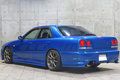 1998 Nissan SKYLINE ER34 25GT-X TURBO BAYSIDE BLUE, HKS Air Clean, HKS Height Adjustable Coilovers