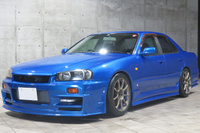 1998 Nissan SKYLINE ER34 25GT-X TURBO BAYSIDE BLUE, HKS Air Clean, HKS Height Adjustable Coilovers