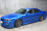 1998 Nissan SKYLINE ER34 25GT-X TURBO BAYSIDE BLUE, HKS Air Clean, HKS Height Adjustable Coilovers