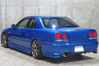 1998 Nissan SKYLINE ER34 25GT-X TURBO BAYSIDE BLUE, HKS Air Clean, HKS Height Adjustable Coilovers
