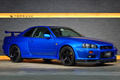1999 Nissan SKYLINE GT-R BNR34 R34 Skyline GT-R V-SPEC, LOW KM's, TV2 Bayside Blue, NISMO LMGT4 18 Inch Wheels