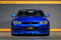 1999 Nissan SKYLINE GT-R BNR34 R34 Skyline GT-R V-Spec, TV2 Bayside Blue, Nismo S-Tune Front Bumper, Enkei 18 Inch Wheels