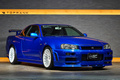 1999 Nissan SKYLINE GT-R BNR34 R34 Skyline GT-R V-Spec, TV2 Bayside Blue, Nismo S-Tune Front Bumper, Enkei 18 Inch Wheels