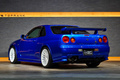 1999 Nissan SKYLINE GT-R BNR34 R34 Skyline GT-R V-Spec, TV2 Bayside Blue, Nismo S-Tune Front Bumper, Enkei 18 Inch Wheels