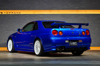 1999 Nissan SKYLINE GT-R BNR34 R34 Skyline GT-R V-Spec, TV2 Bayside Blue, Nismo S-Tune Front Bumper, Enkei 18 Inch Wheels