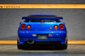 1999 Nissan SKYLINE GT-R BNR34 R34 Skyline GT-R V-Spec, TV2 Bayside Blue, Nismo S-Tune Front Bumper, Enkei 18 Inch Wheels