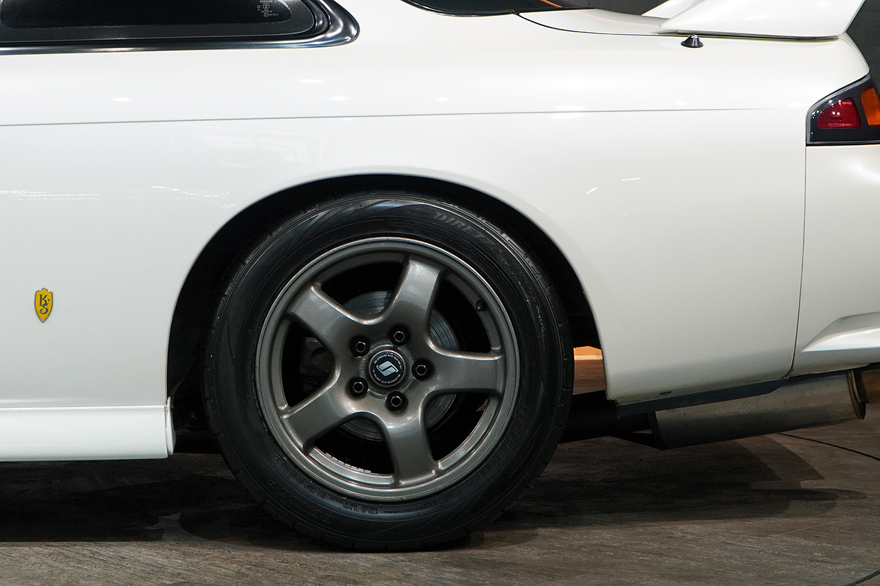 1996 Nissan SILVIA S14 Silvia K's Aero,Nissan R32 BNR32 Skyline GT-R Factory Wheels, HKS Muffler, Nismo Tower Bar