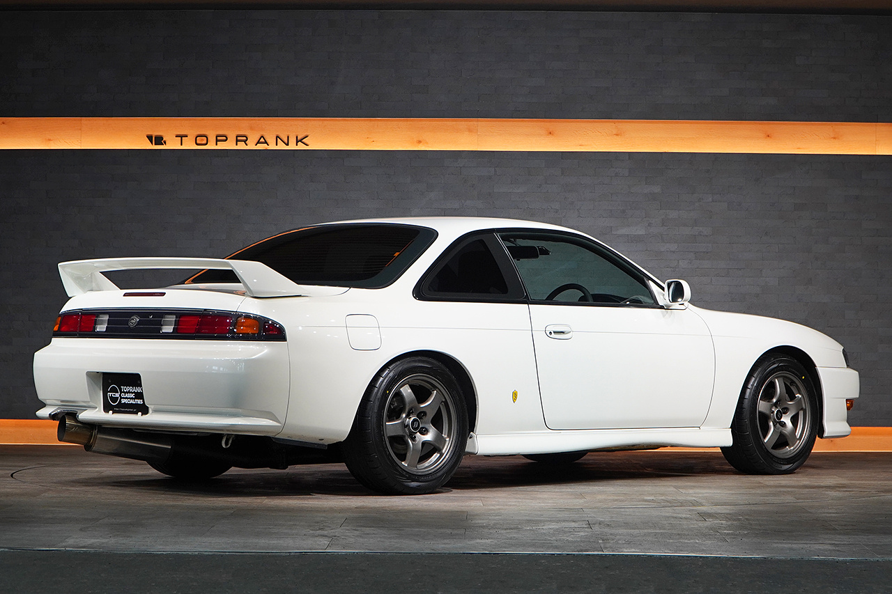 1996 Nissan SILVIA S14 Silvia K's Aero,Nissan R32 BNR32 Skyline GT-R Factory Wheels, HKS Muffler, Nismo Tower Bar