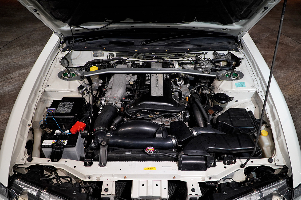 1996 Nissan SILVIA S14 Silvia K's Aero,Nissan R32 BNR32 Skyline GT-R Factory Wheels, HKS Muffler, Nismo Tower Bar