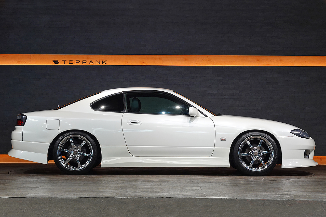 2001 Nissan SILVIA S15 Silvia Spec-R, Aftermarket Aero, RAYS Gram Lights 18 Inch Wheels, Aftermarket Intercooler