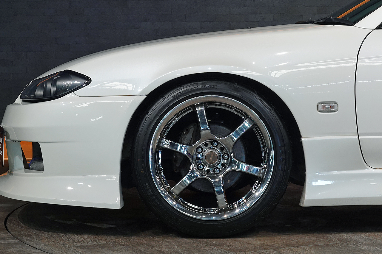 2001 Nissan SILVIA S15 Silvia Spec-R, Aftermarket Aero, RAYS Gram Lights 18 Inch Wheels, Aftermarket Intercooler