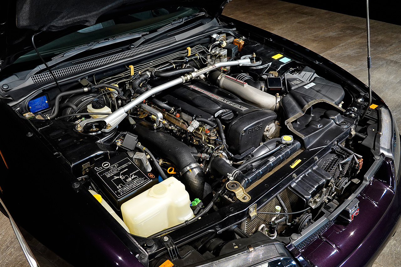 1995 Nissan SKYLINE GT-R BCNR33 R33 Skyline GT-R V-SPEC,  Factory Midnight Purple -LP2-,  Series 3 Headlights, HKS EVC
