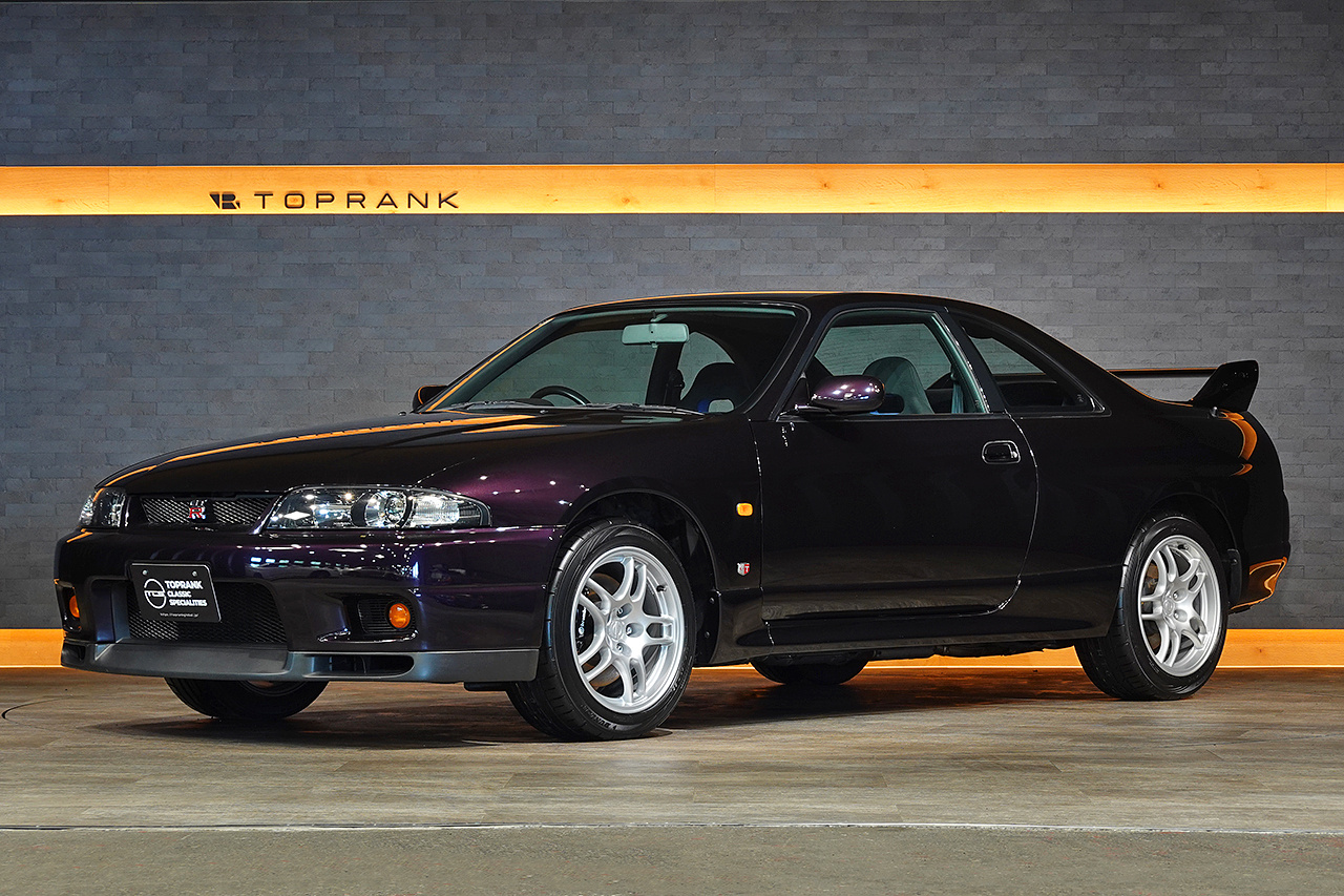 1995 Nissan SKYLINE GT-R BCNR33 R33 Skyline GT-R V-SPEC,  Factory Midnight Purple -LP2-,  Series 3 Headlights, HKS EVC