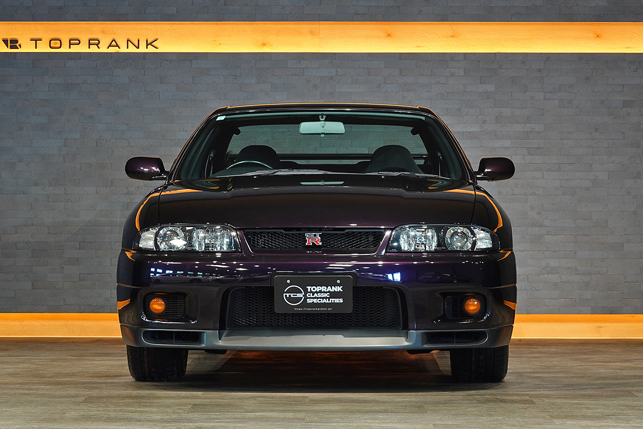 1995 Nissan SKYLINE GT-R BCNR33 R33 Skyline GT-R V-SPEC,  Factory Midnight Purple -LP2-,  Series 3 Headlights, HKS EVC