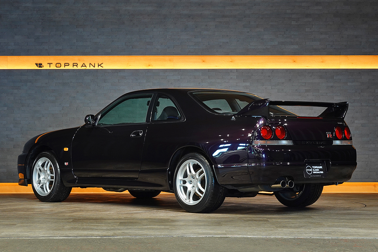 1995 Nissan SKYLINE GT-R BCNR33 R33 Skyline GT-R V-SPEC,  Factory Midnight Purple -LP2-,  Series 3 Headlights, HKS EVC