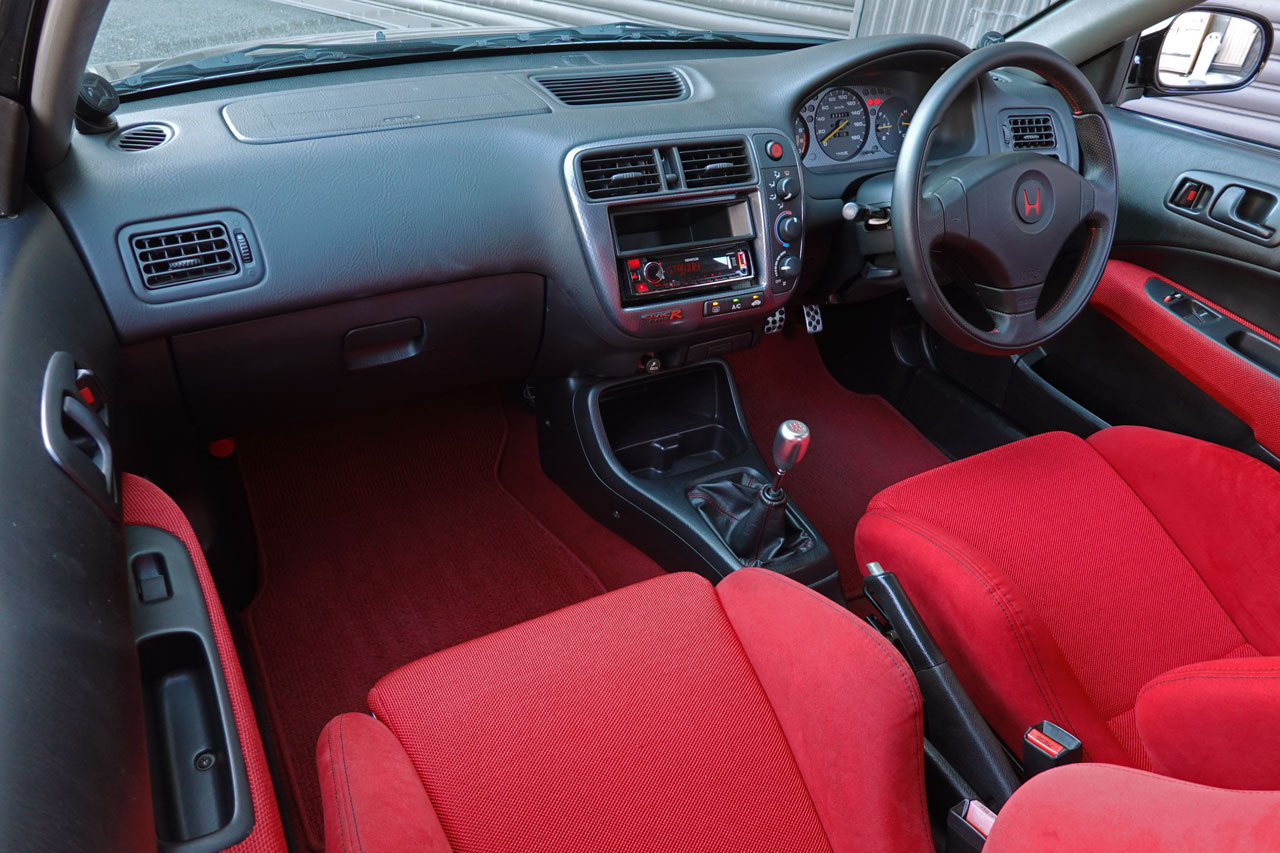 2000 Honda CIVIC TYPE R EK9 Civic Type-R, Factory Black Exterior Color-NH592P-, Enkei 15 Inch Wheels, Aftermarket Coilovers