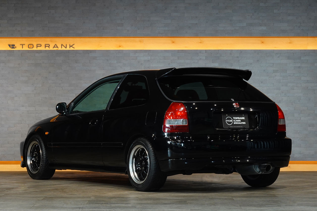 2000 Honda CIVIC TYPE R EK9 Civic Type-R, Factory Black Exterior Color-NH592P-, Enkei 15 Inch Wheels, Aftermarket Coilovers