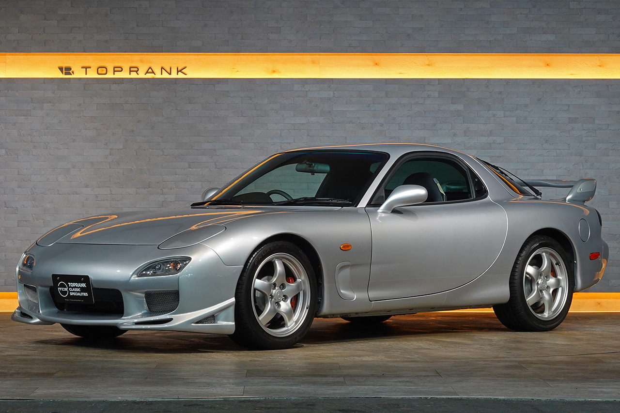 1999 Mazda RX-7 FD3S RX₋7 TYPE RS,  REAmemiya Dolphin Tail Muffler, Worksbell Quick Relase, MOMO Steering Wheel