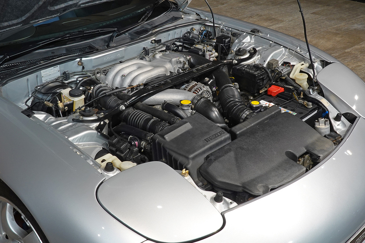 1999 Mazda RX-7 FD3S RX₋7 TYPE RS,  REAmemiya Dolphin Tail Muffler, Worksbell Quick Relase, MOMO Steering Wheel