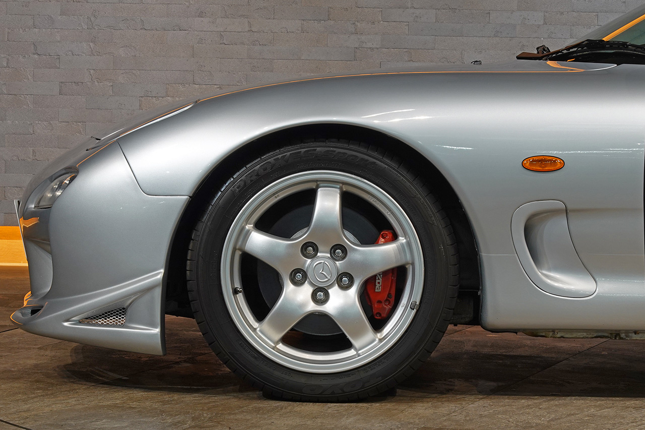 1999 Mazda RX-7 FD3S RX₋7 TYPE RS,  REAmemiya Dolphin Tail Muffler, Worksbell Quick Relase, MOMO Steering Wheel