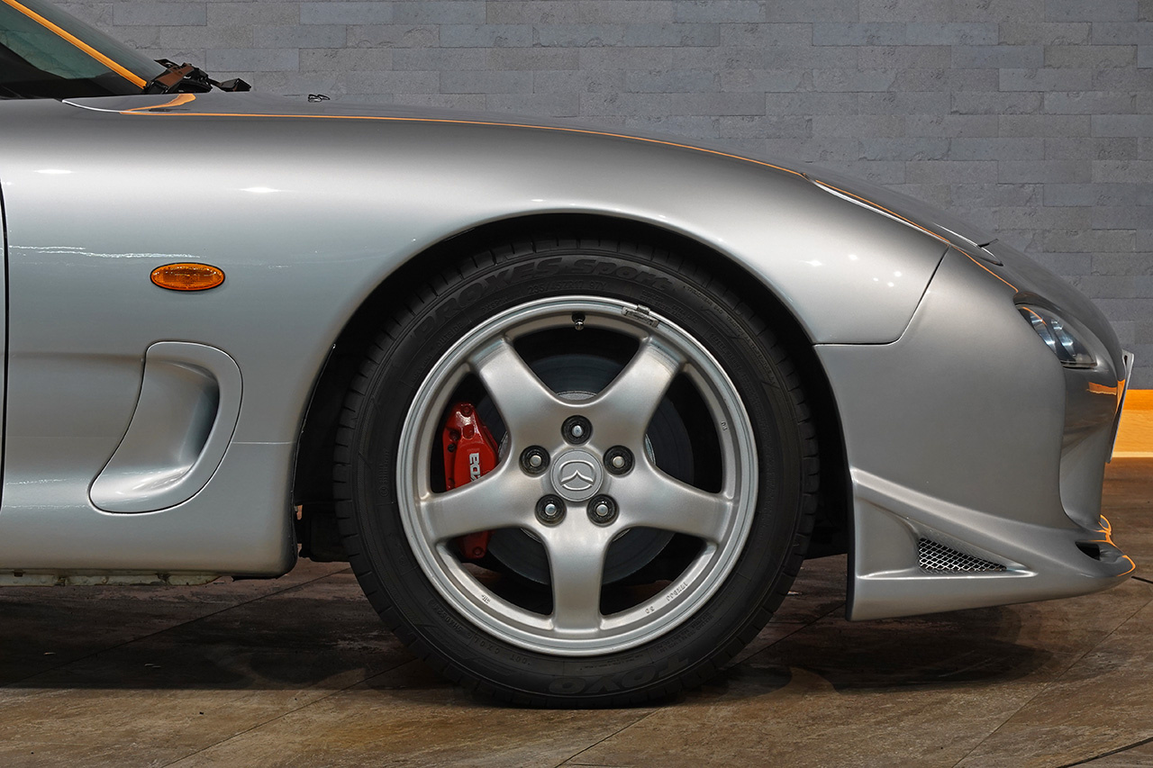 1999 Mazda RX-7 FD3S RX₋7 TYPE RS,  REAmemiya Dolphin Tail Muffler, Worksbell Quick Relase, MOMO Steering Wheel