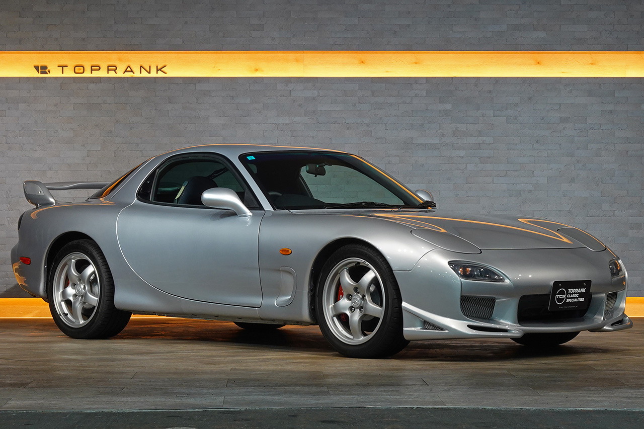 1999 Mazda RX-7 FD3S RX₋7 TYPE RS,  REAmemiya Dolphin Tail Muffler, Worksbell Quick Relase, MOMO Steering Wheel