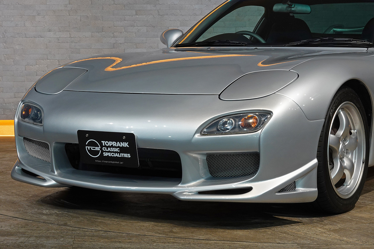1999 Mazda RX-7 FD3S RX₋7 TYPE RS,  REAmemiya Dolphin Tail Muffler, Worksbell Quick Relase, MOMO Steering Wheel