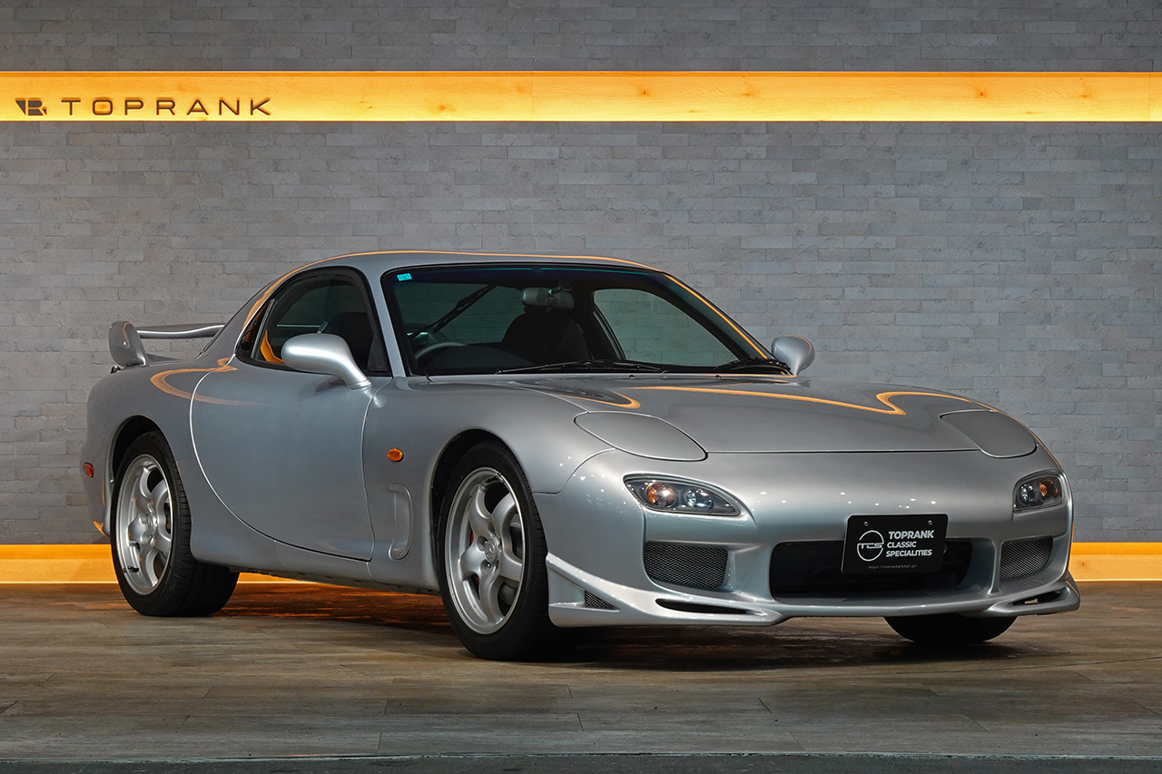 1999 Mazda RX-7 FD3S RX₋7 TYPE RS,  REAmemiya Dolphin Tail Muffler, Worksbell Quick Relase, MOMO Steering Wheel