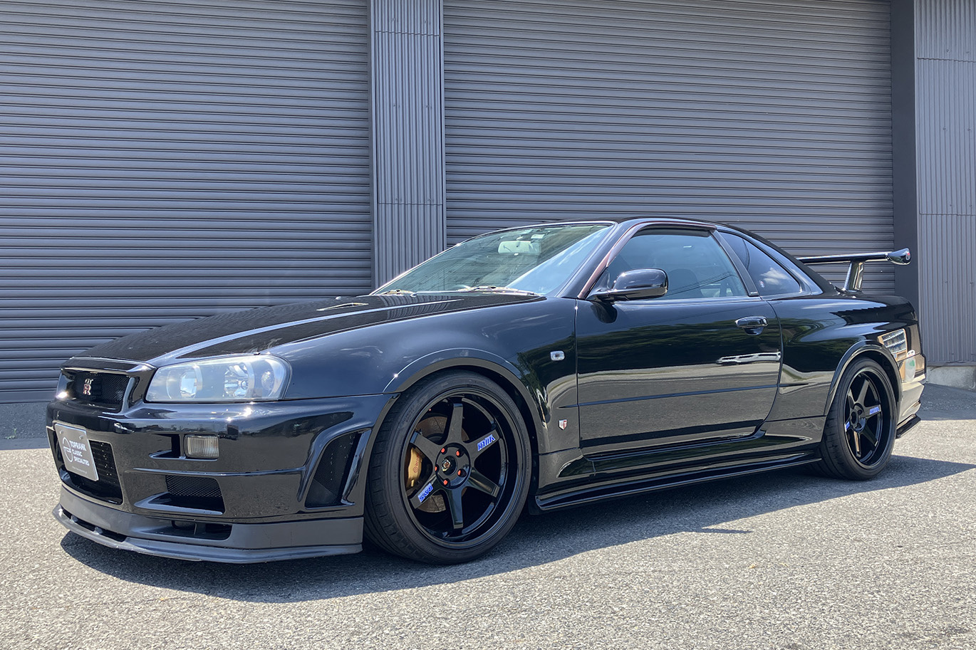 2001 Nissan SKYLINE GT-R BNR34  Skyline GT-R V-SpecII, NISMO Front Bumper, Side Skirts, Rear Spats, RAYS TE37 19Inch Wheels
