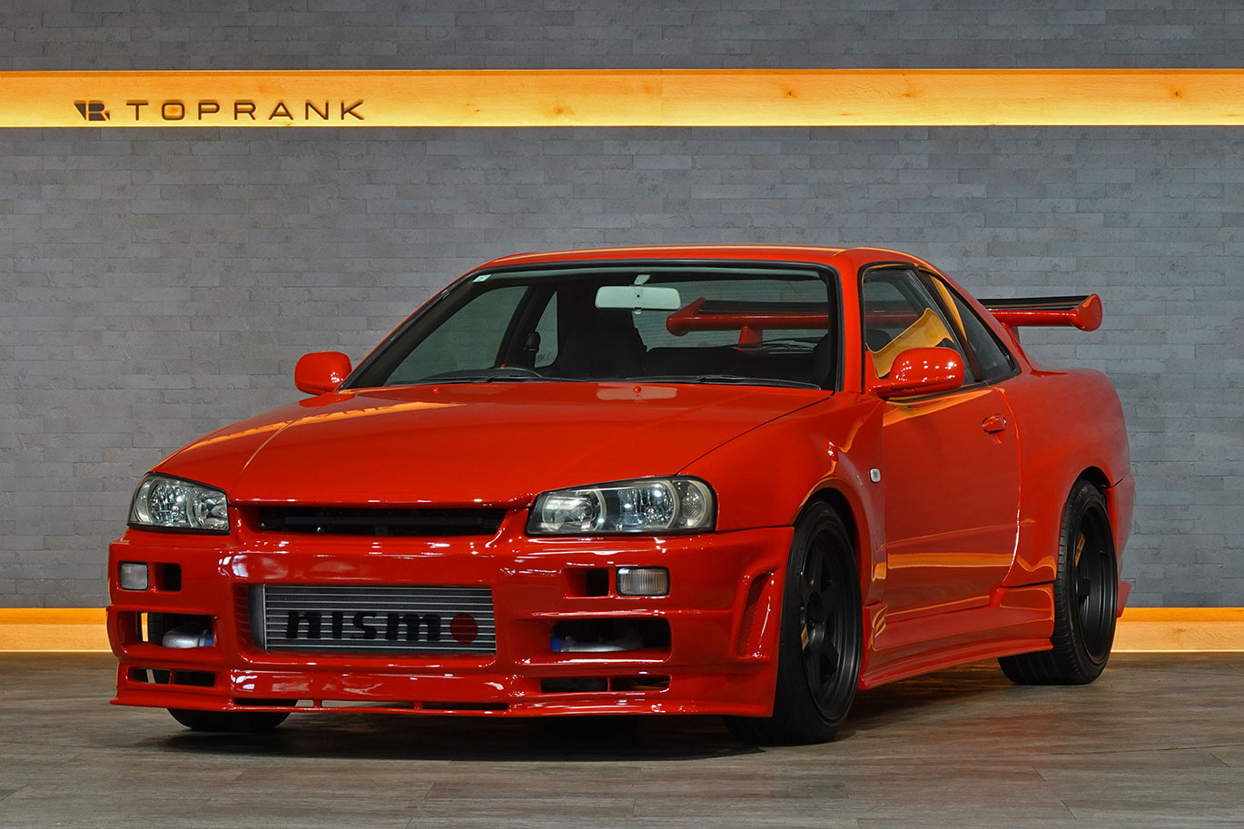 1998 Nissan SKYLINE COUPE ER34 R34 Skyline 25GT-T, Factory Active Red-AR2-, R34 Skylne GT-R Style Aero, HKS Turbo