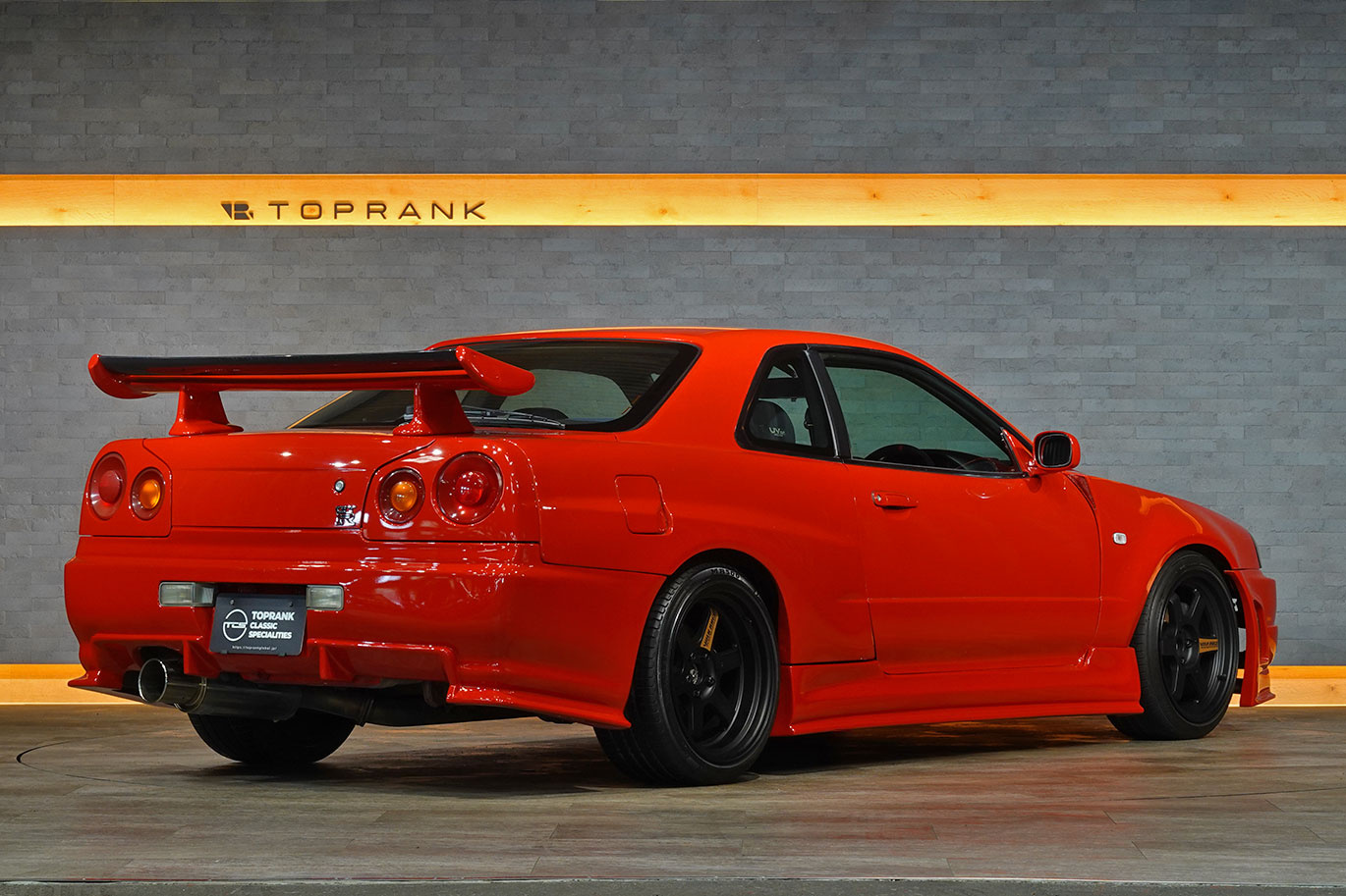 1998 Nissan SKYLINE COUPE ER34 R34 Skyline 25GT-T, Factory Active Red-AR2-, R34 Skylne GT-R Style Aero, HKS Turbo