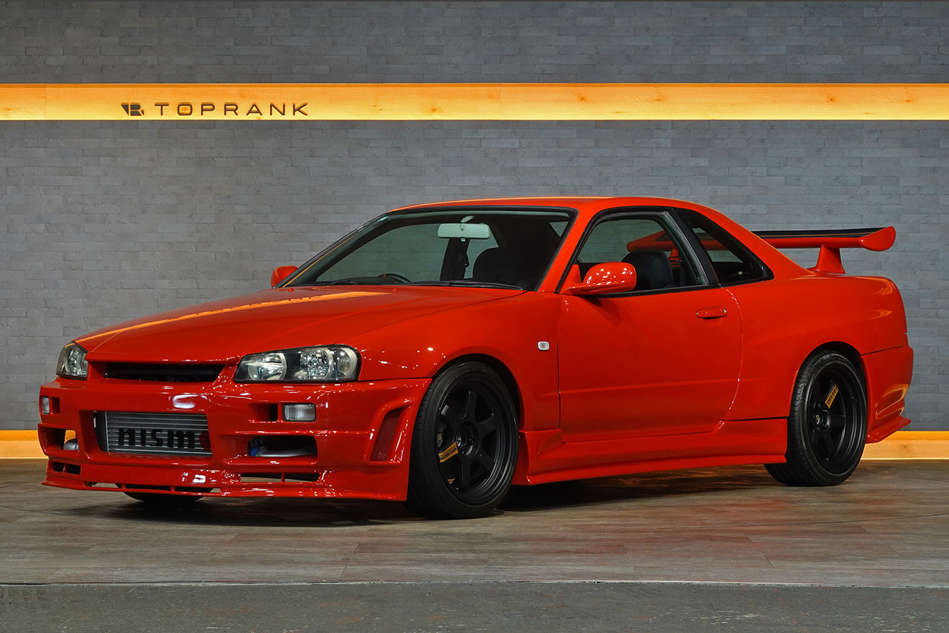 1998 Nissan SKYLINE COUPE ER34 R34 Skyline 25GT-T, Factory Active Red-AR2-, R34 Skylne GT-R Style Aero, HKS Turbo