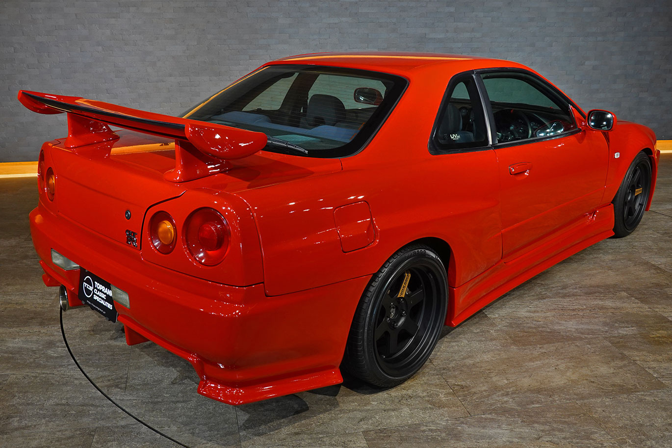 1998 Nissan SKYLINE COUPE ER34 R34 Skyline 25GT-T, Factory Active Red-AR2-, R34 Skylne GT-R Style Aero, HKS Turbo