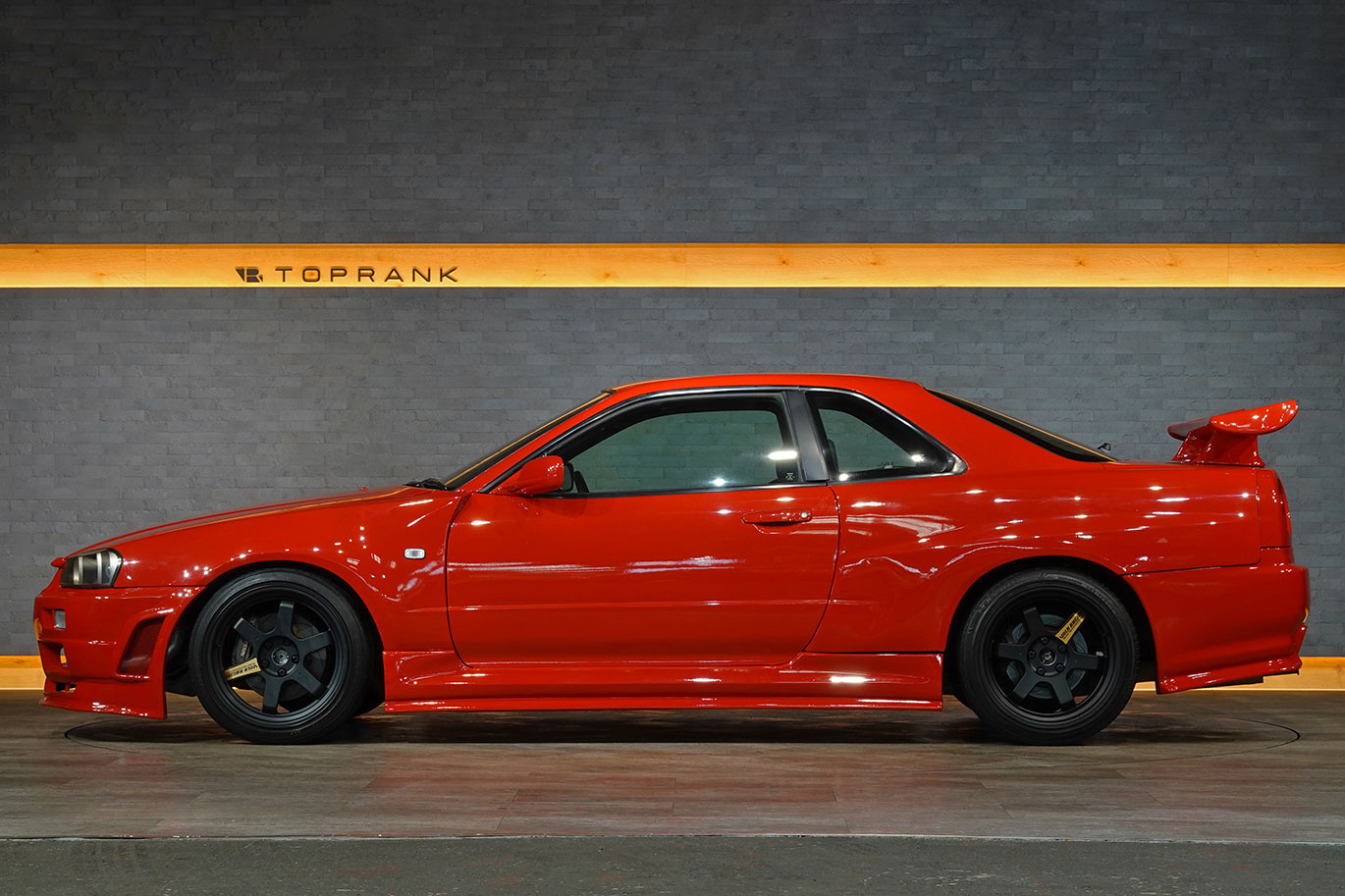 1998 Nissan SKYLINE COUPE ER34 R34 Skyline 25GT-T, Factory Active Red-AR2-, R34 Skylne GT-R Style Aero, HKS Turbo