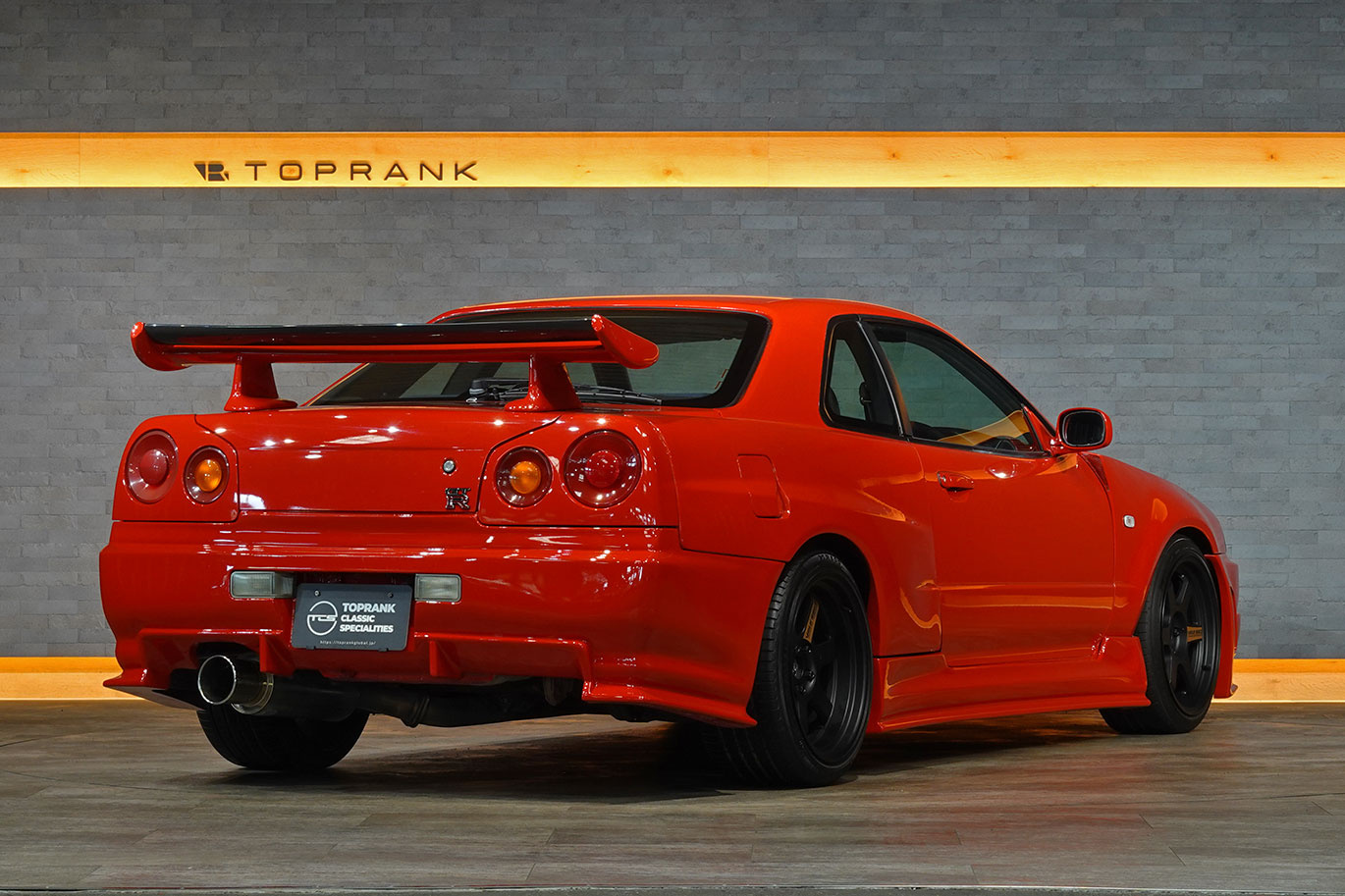 1998 Nissan SKYLINE COUPE ER34 R34 Skyline 25GT-T, Factory Active Red-AR2-, R34 Skylne GT-R Style Aero, HKS Turbo