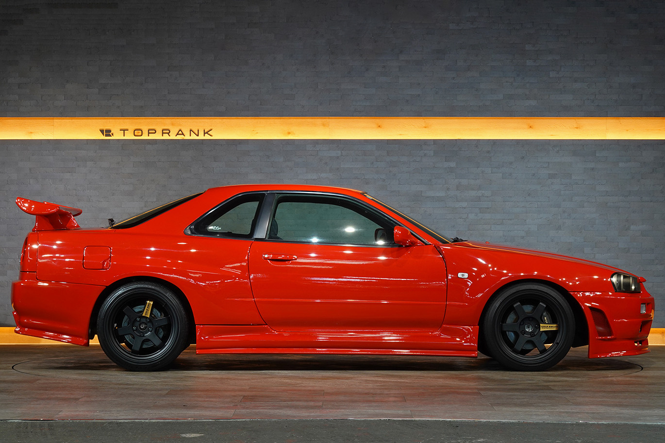 1998 Nissan SKYLINE COUPE ER34 R34 Skyline 25GT-T, Factory Active Red-AR2-, R34 Skylne GT-R Style Aero, HKS Turbo
