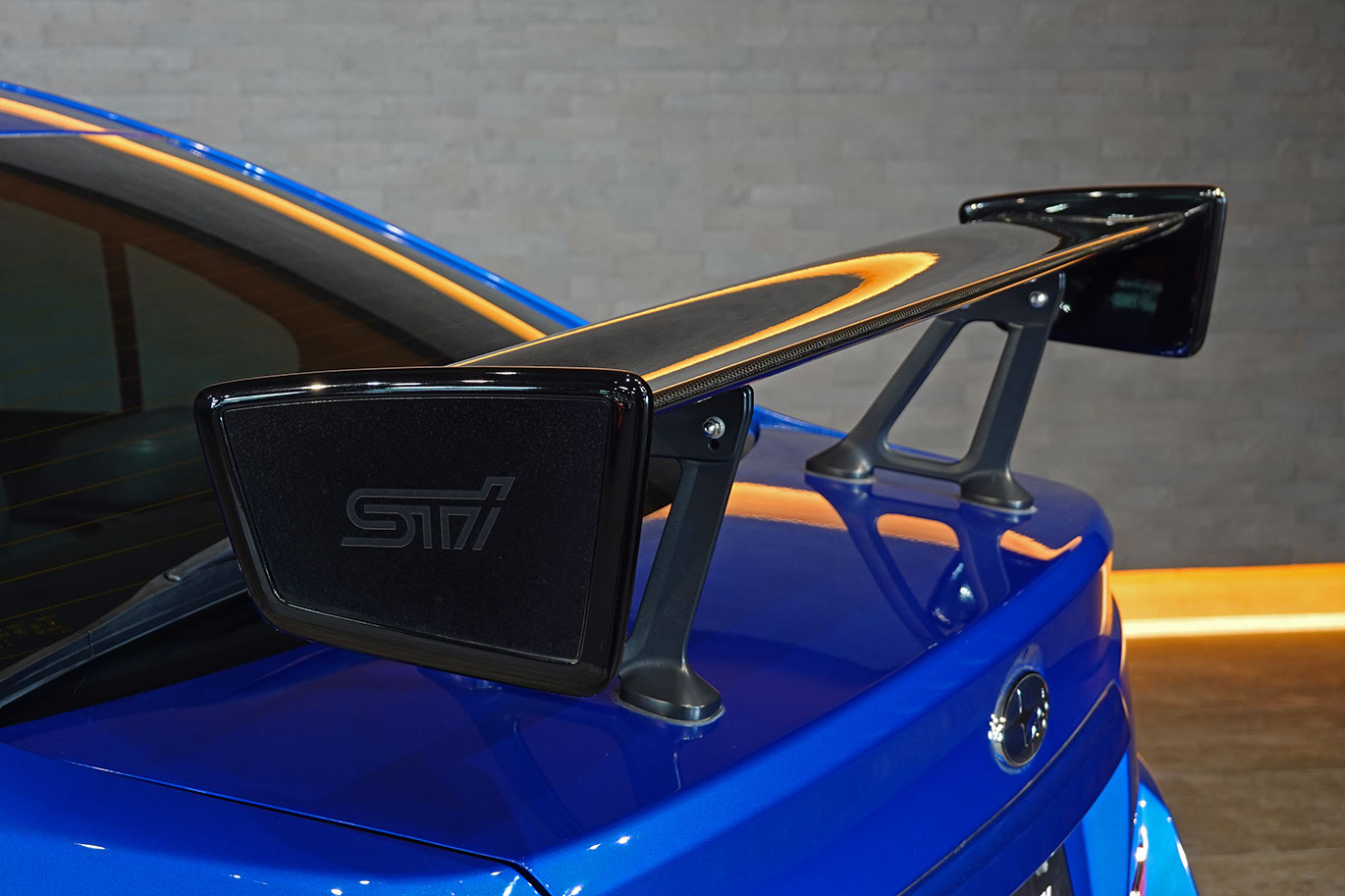 2019 Subaru WRX STI VAB WRX STi TC380, Serial Number 50/50, WR Blue Pearl, STI Dry Carbon Rear Spoiler
