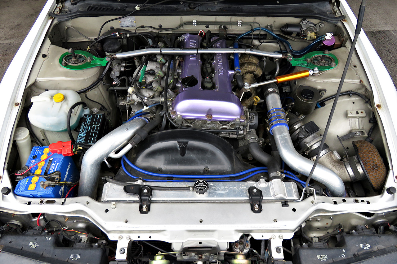 1992 Nissan SILVIA S13 Turbo, Work Emotion wheels,  HPI Intercooler, Aftermarket manifold, Aluminium radiator,  Tein 