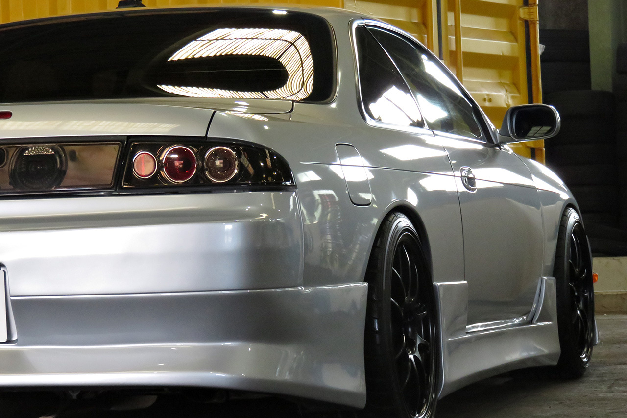 1997 Nissan SILVIA S14 K's, full aero, TRUST muffler, ENKEI PF01 Wheels, D-Max Spec D1 Height Adjustable coilovers