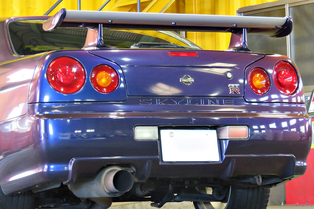 2000 Nissan SKYLINE GT-R R34 GT-R Midnight Purple III, NISMO Front Bumper, NISMO Muffler