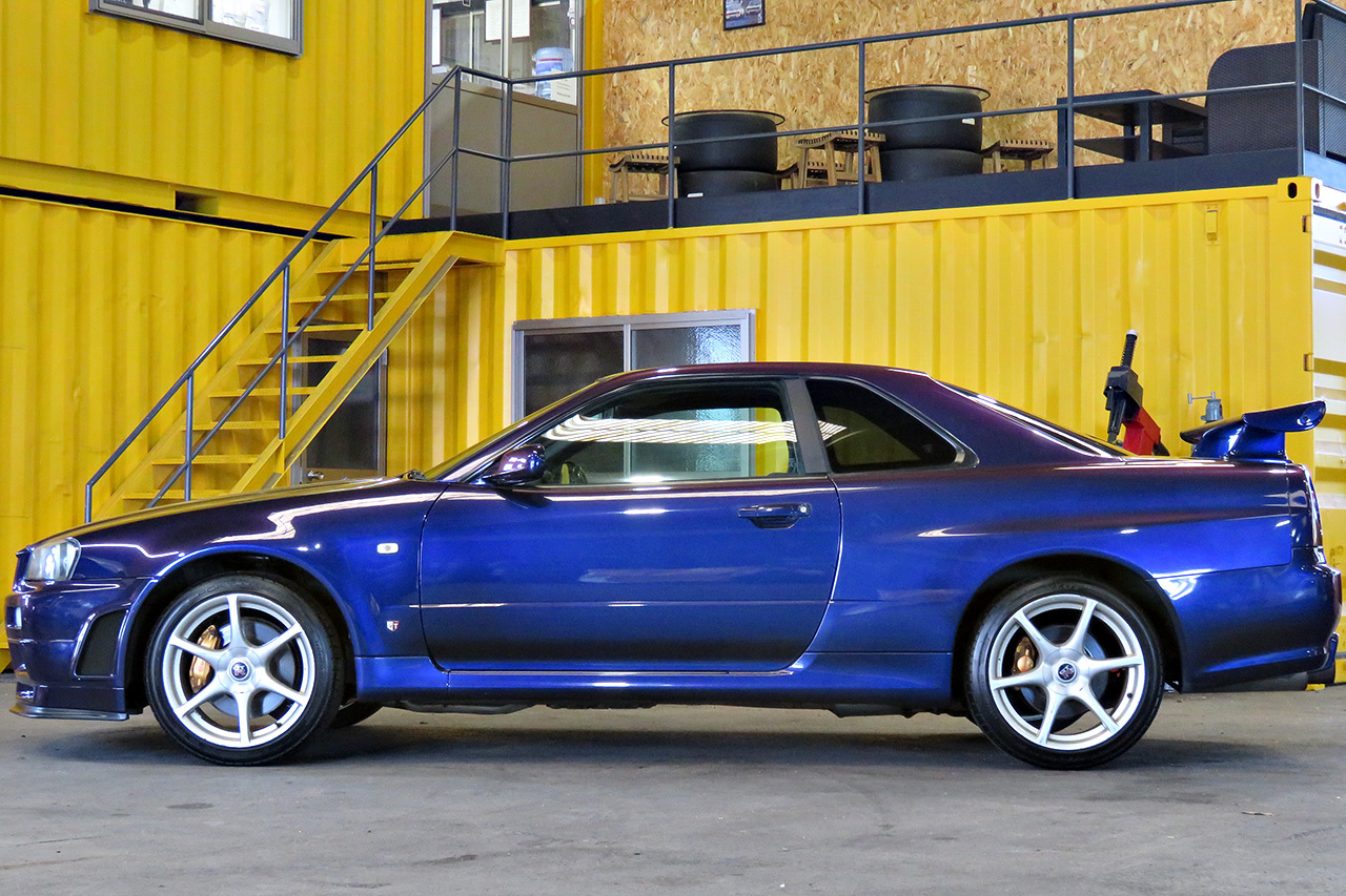 2000 Nissan SKYLINE GT-R R34 GT-R Midnight Purple III, NISMO Front Bumper, NISMO Muffler