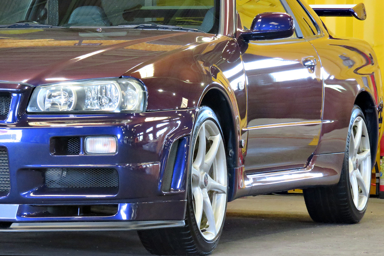 2000 Nissan SKYLINE GT-R R34 GT-R Midnight Purple III, NISMO Front Bumper, NISMO Muffler