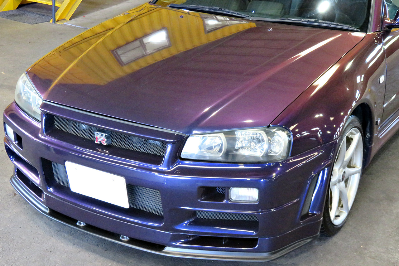 2000 Nissan SKYLINE GT-R R34 GT-R Midnight Purple III, NISMO Front Bumper, NISMO Muffler